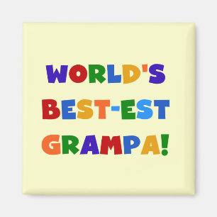 Ljusa färger världens bästa Grampa-gåvor Magnet