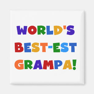 Ljusa färger världens bästa Grampa-gåvor Magnet