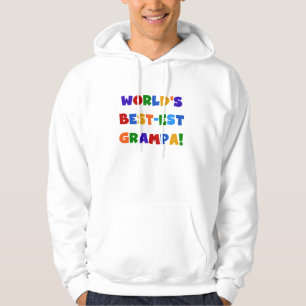 Ljusa färger världens bästa Grampa-gåvor Sweatshirt Med Luva