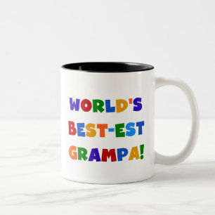 Ljusa färger världens bästa Grampa-gåvor Två-Tonad Mugg