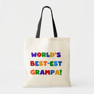 Ljusa färger världens bästa Grampa-gåvor Tygkasse