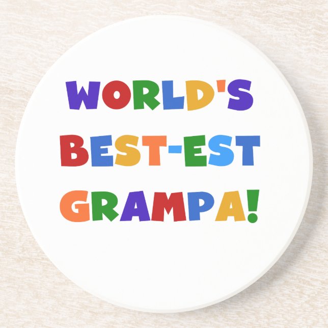 Ljusa färger världens bästa Grampa-gåvor Underlägg Sandsten (Framsidan)