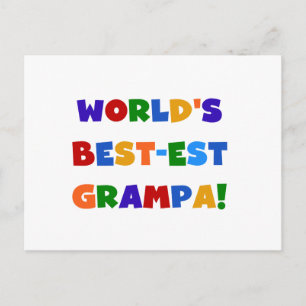 Ljusa färger världens bästa Grampa-gåvor Vykort