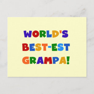 Ljusa färger världens bästa Grampa-gåvor Vykort