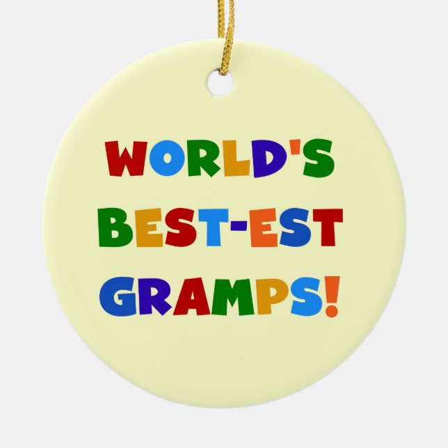 Ljusa färger världens bästa Gramps-gåvor Julgransprydnad Keramik (Framsidan)