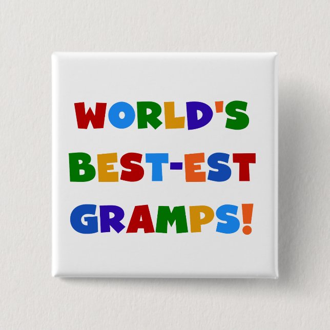 Ljusa färger världens bästa Gramps-gåvor Knapp (Framsida)