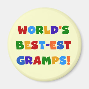 Ljusa färger världens bästa Gramps-gåvor Magnet