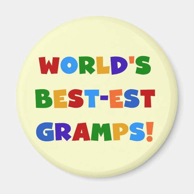 Ljusa färger världens bästa Gramps-gåvor Magnet (Framsidan)