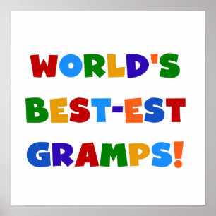 Ljusa färger världens bästa Gramps-gåvor Poster