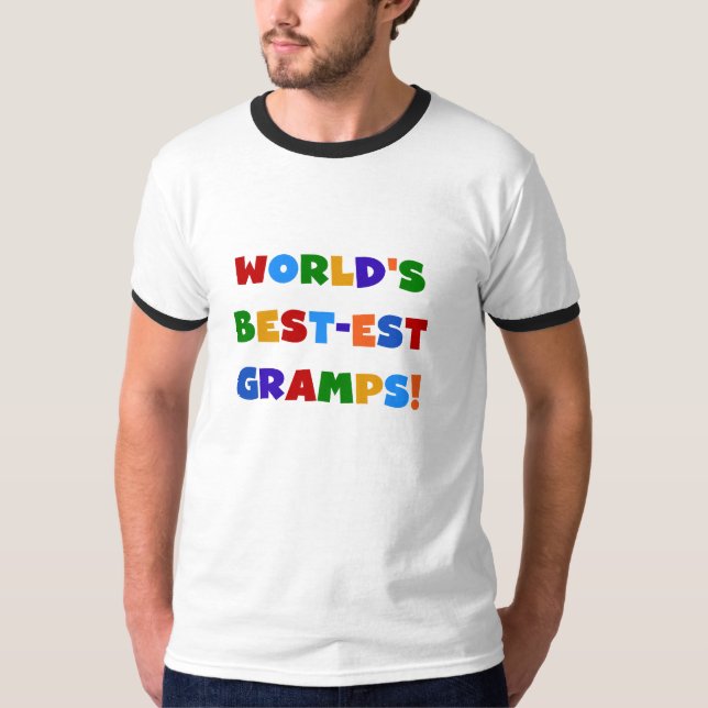 Ljusa färger världens bästa Gramps-gåvor T Shirt (Framsida)