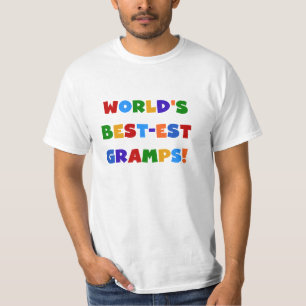 Ljusa färger världens bästa Gramps-gåvor T-shirt