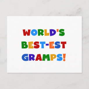 Ljusa färger världens bästa Gramps-gåvor Vykort