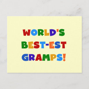 Ljusa färger världens bästa Gramps-gåvor Vykort