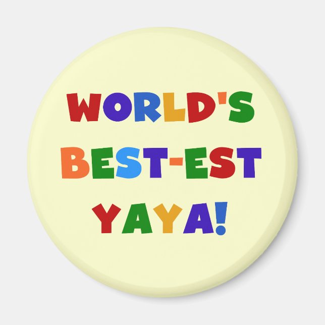 Ljusa färger världens bästa jayagåvor magnet (Framsidan)