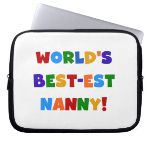 Ljusa färger världens bästa nanny-gåvor laptop sleeve