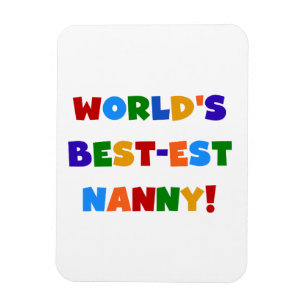 Ljusa färger världens bästa nanny-gåvor magnet