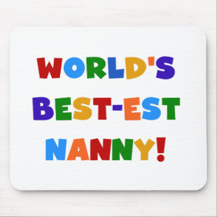 Ljusa färger världens bästa nanny-gåvor musmatta