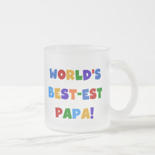 Ljusa färger världens bästa Pappa-skjortor och gåv Frostad Glasmugg