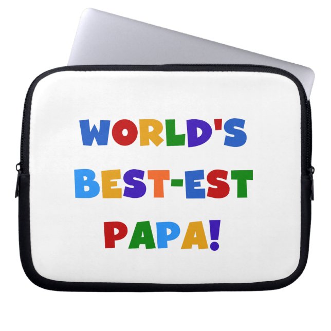 Ljusa färger världens bästa Pappa-skjortor och gåv Laptop Sleeve (Framsidan)
