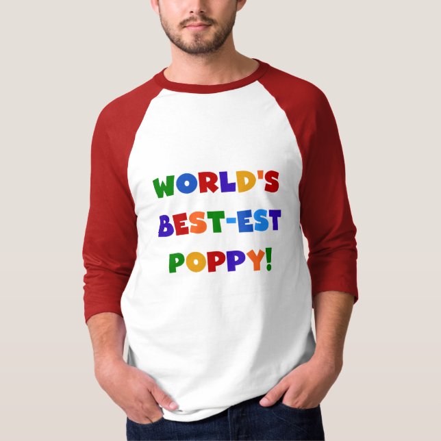 Ljusa färger världens bästa vallmogåvor tee shirt (Framsida)