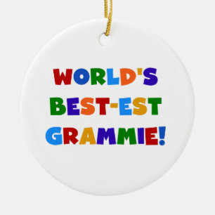 Ljusa färger världs Bäst-est Grammie gåvor Julgransprydnad Keramik