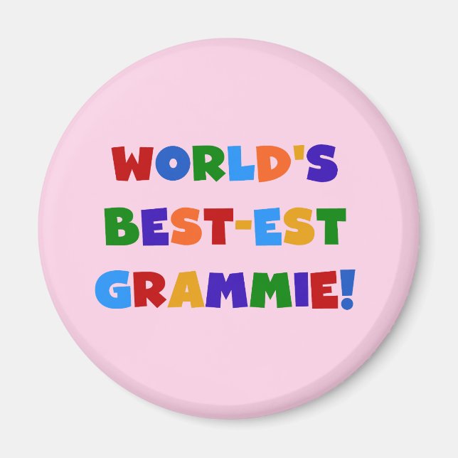 Ljusa färger världs Bäst-est Grammie gåvor Magnet (Framsidan)