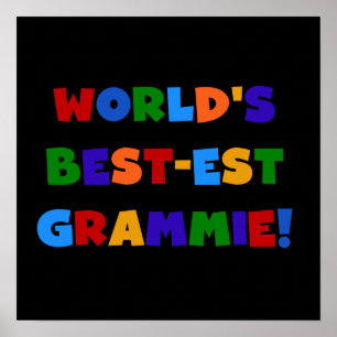 Ljusa färger världs Bäst-est Grammie gåvor Poster