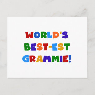 Ljusa färger världs Bäst-est Grammie gåvor Vykort