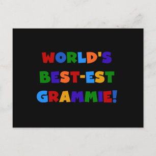 Ljusa färger världs Bäst-est Grammie gåvor Vykort