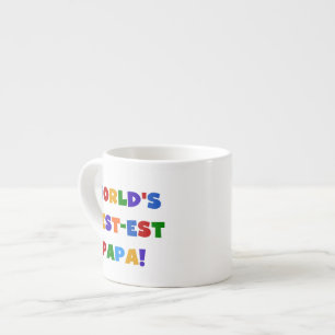 Ljusa färger världs bäst pappaTshirts och gåvo Espressomugg