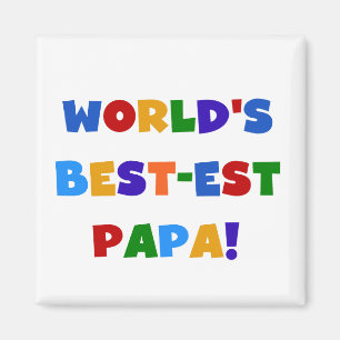 Ljusa färger världs bäst pappaTshirts och gåvo Magnet