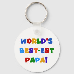 Ljusa färger världs bäst pappaTshirts och gåvo Nyckelring