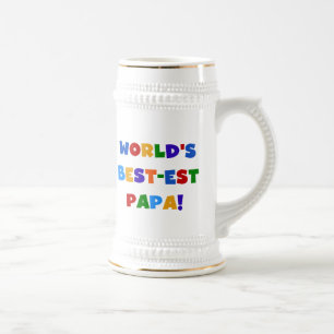 Ljusa färger världs bäst pappaTshirts och gåvor Sejdel