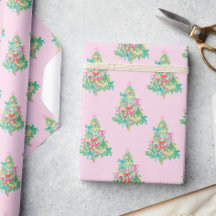 Ljusa färger vattenfärgscoquette Julgran