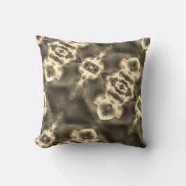 Ljusa fläckar och former i beige skuggor kudde