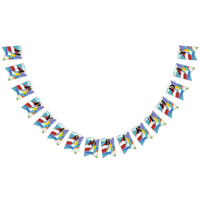 Ljusa flerfärgade segelbåtar i Sjö Himlar Vimplar (Alla)