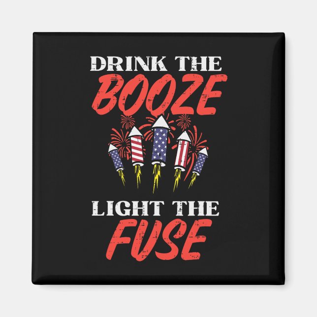 Ljusa Fuse Fireworks, fjortonde juli Magnet (Framsidan)