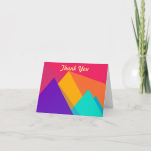 Ljusa geometriska trianglar och former, Tack Kort