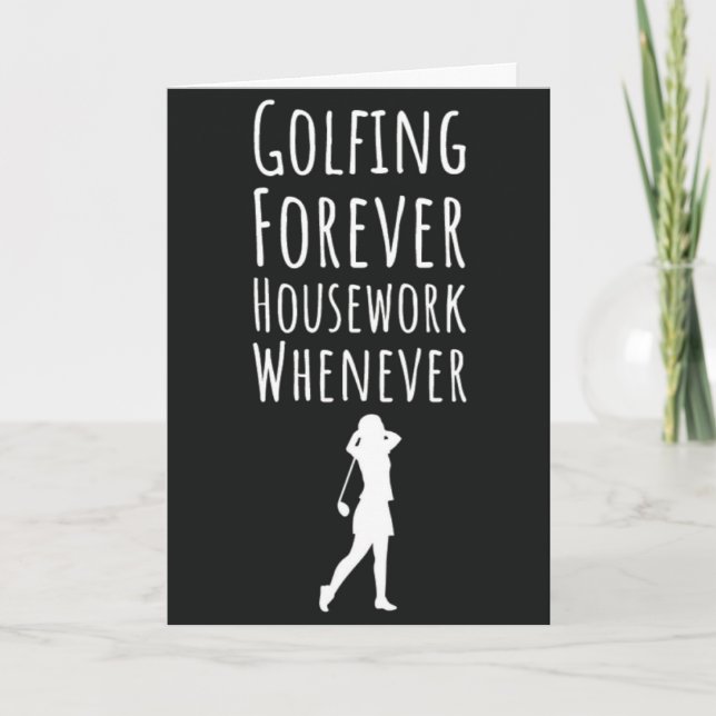 Ljusa Golfkort för hennes golfsport Pension Kort (Framsida)