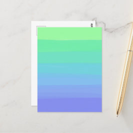 Ljusa Gröntar och blå övertoning Vykort