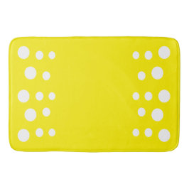 Ljusa Gulter och vita moderna bubblor-punkter Badrumsmatta