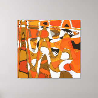 Ljusa höstcirklar: abstrakt mönster. canvastryck