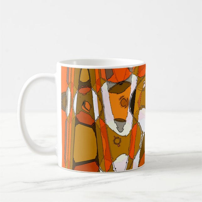 Ljusa höstcirklar: abstrakt mönster. kaffemugg (Vänster)
