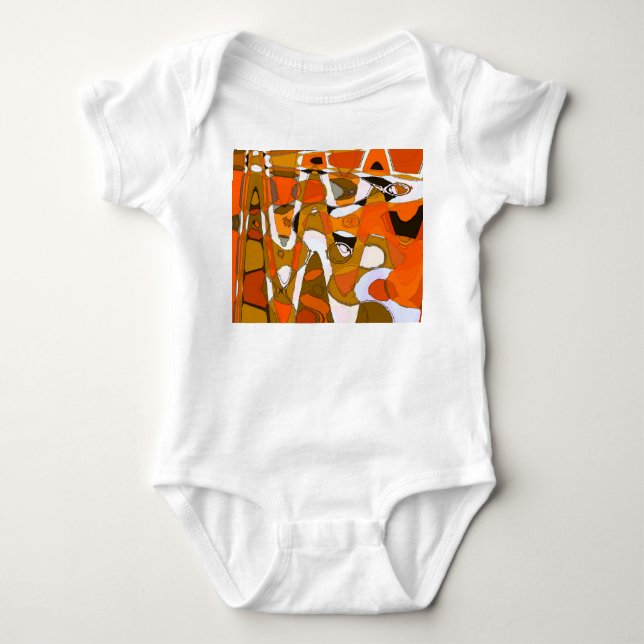 Ljusa höstcirklar: abstrakt mönster. t shirt (Framsida)