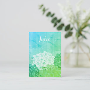 Ljusa Hydrangea-blanketter för platt anteckningsko Anteckningskort