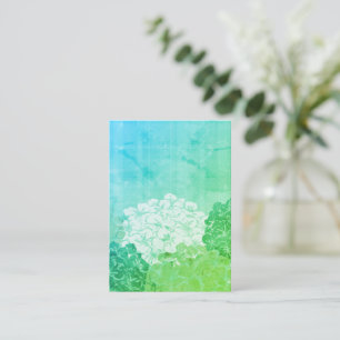 Ljusa Hydrangea-blanketter för platt anteckningsko Anteckningskort