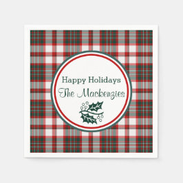 Ljusa Julpset Mönster Personzlied Pappersservett