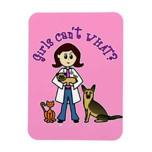 Ljusa kvinnliga veterinärer magnet