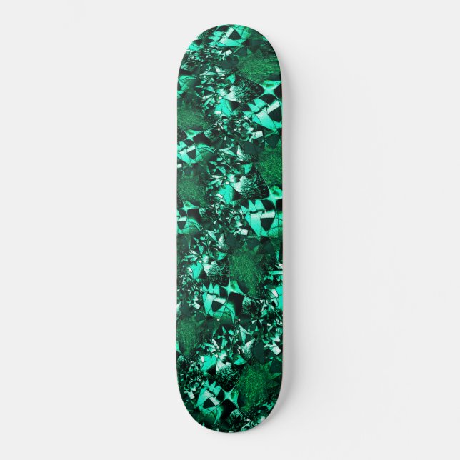 Ljusa, lättaliknande gröntar mini skateboard bräda 18,5 cm (Framsida)