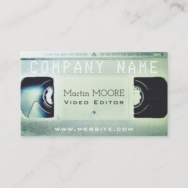 Ljusa ljusa den retro vhs-kassetten täcker visitkort (Framsida)